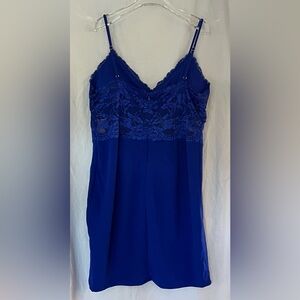 HAUTE MONDE 3XL Dress Women’s Royal Blue Stretchy  Bodycon Lace Plus Size NWT